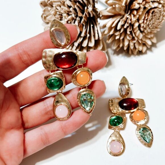 Crystal drop earrings M167 - Picture 6 of 7